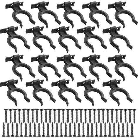 (avec 60 vis)20 Pièces Fixation Plinthe Cuisine, Attache Clip Plinthe Cuisine, Supports Clips pour Plinthes de Cuisines de 32 à 36 mm, Clip de Fixation pour Plinthes Pieds de Meuble (1/5)