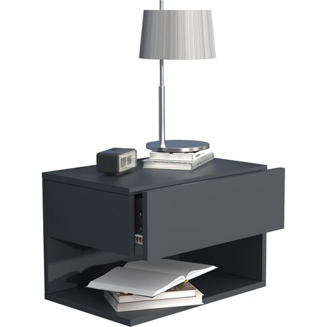Comodino appeso a parete in legno Usal XL 45cm 30x45x32 - VCM