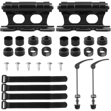 Lot de 2 supports de fourche de vélo pour voiture, à dégagement rapide, porte-vélo intérieur, fourche à dégagement rapide pour camion/remorque (1/5)