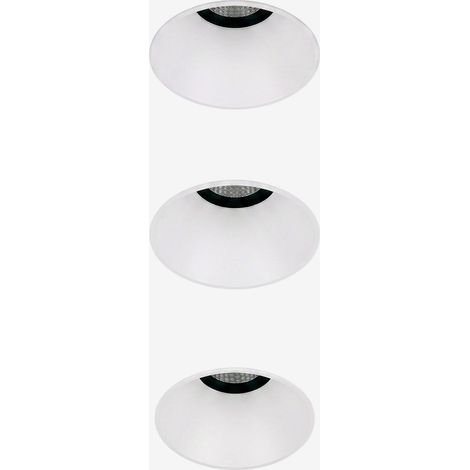 Pack de 3 downlights LED empotrables sin marcos trimless redondos Ø6,8 cm en aluminio Orelva SKLUM (1/5)