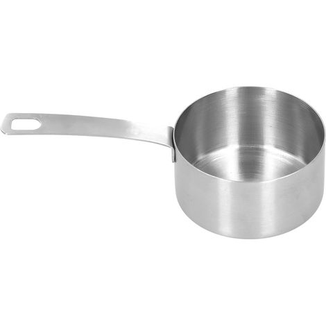 Messbecher und Messlöffel aus Edelstahl 304 zum Backen und Kochen, mit Skala, Küchenzubehör, 1/4 Tasse (1/5)