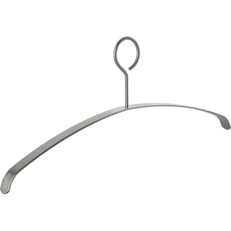 Kleiderbügel echt Edelstahl 455 x 20 x 185 mm mit geschlossener Öse, 1 Stück (1/5)