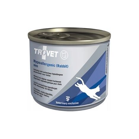Alimento hipoalergénico para gatos Trovet con conejo - 200 g