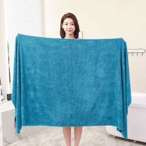 Badetuch, Saunatuch, Modell Palermo, blaue Farbe, Maße 100 x 200 cm (1/5)