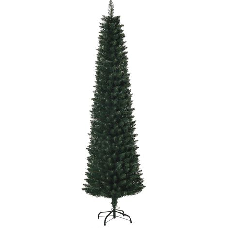Sapin de Noël artificiel, support métal pliable, vert, 180 cm, slim, 380 pointes (1/5)