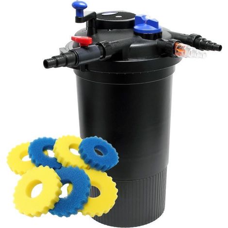 Filtre Bassin Sous Pression, + Mousses rechange UV 18W, Max 30000l sans poissons (1/5)