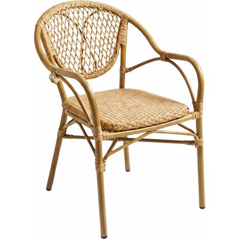 Fauteuil de terrasse NATUREA en Aluminium et Rotin synthétique