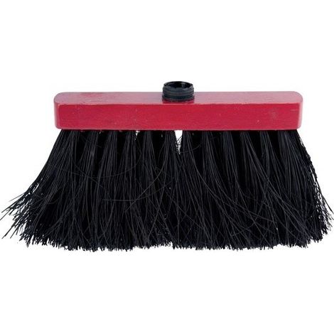 Mini balai noir et rouge à fibres souples en palmier MSV (1/2)