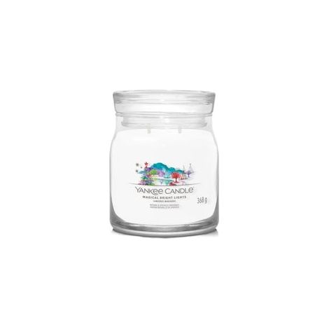 Lumières Magiques et Éclatantes - Yankee Candle Signature - Grande Bougie Parfumée à Deux Mèches