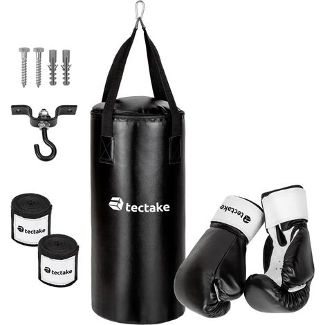 Sac de frappe 56 cm + gants de boxe + protections maisn : Pack d'entrainement débutant (1/5)
