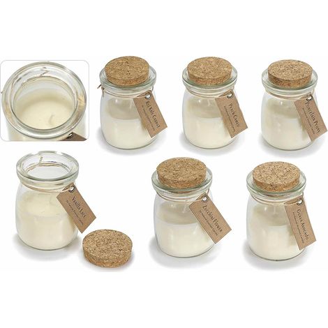 Candele profumate in barattolo di vetro fragranze assortite set da 6 candele (1/2)