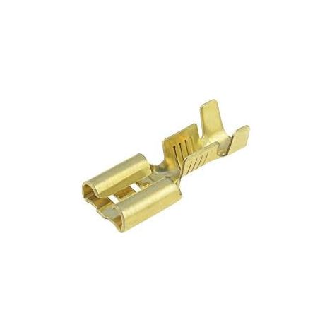 Klemme Faston Buchse 6,3mm mit Halterung unisoliert 14327-00 (100 Stück) (1/2)