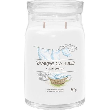 Candela Clean Cotton 567g Bianco Yankee Candle (1/2)