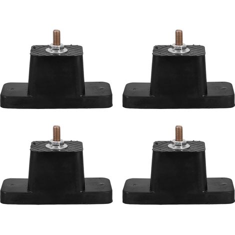 Lot de 4 supports isolants anti-vibrations en caoutchouc de 5,5 cm (2 pouces) pour condenseur de climatiseur split, compatibles avec les supports muraux extérieurs pour climatiseur. (1/5)