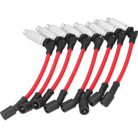 Jeu de 8 câbles d'allumage haute performance pour bougies d'allumage, diamètre 10,2 mm, compatible avec les moteurs Chevy V8 de 2000 à 2009. (1/5)