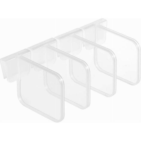 TRADE SHOP - Set 4 Pezzi Organizzatori Divisori Scomparti In Plastica Per Frigorifero Cucina - (1/5)