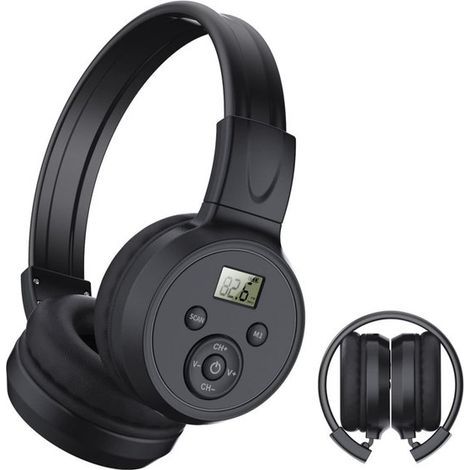Longziming – FM-Radio-Headset – Tragbarer Empfänger – Stereo-Kopfhörer – Digitaler FM-Tuner – Geräuschisolierung – Kunststoff mit weichen Ohrpolstern – Leicht und faltbar – Ideal für Reisen (1/5)