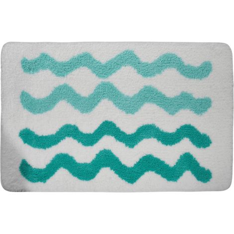 Alfombra de baño de microfibra NAMI 50x80cm Azul Spirella