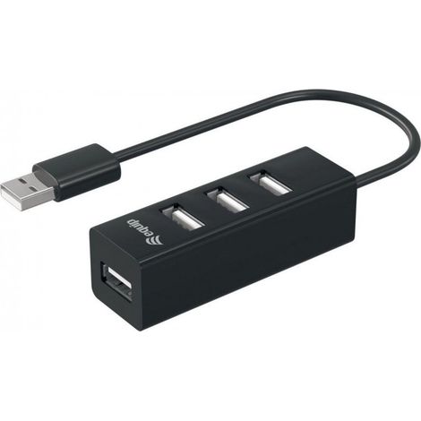 Equip 128955 Schnittstellen-Hub USB 2.0 480 Mbit/s Schwarz