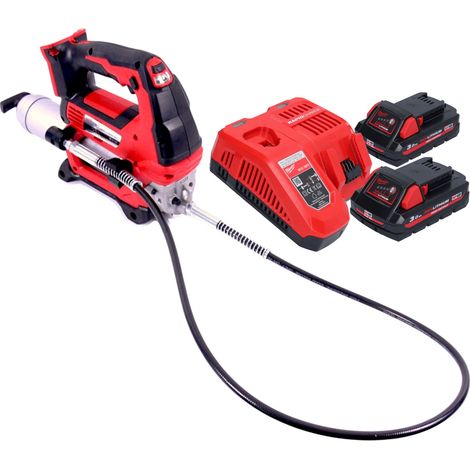 Milwaukee M18 GG-302 ingrassatore a batteria 18 V 690 bar + 2x batteria ricaricabile 3,0 Ah + caricatore