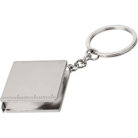 Retractable keychain measuring tape about 1.2 meters long, stylish, portable and practical alloy tool with metric and imperial scales. (1/5)