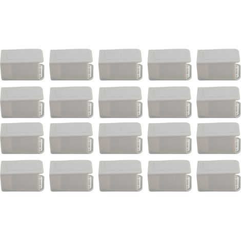 20 Coins en silicone en forme de U, flexibles et résistants, protège-meubles gris pour bébé (1/5)
