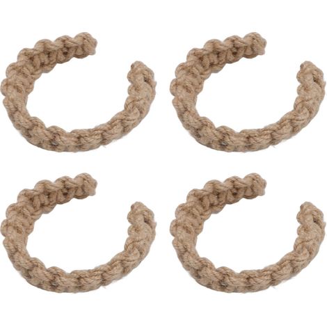 Lot de 4 embrasses de rideaux en jute, cordelette légère et décorative, idéales pour les chalets, vérandas et salons. (1/5)