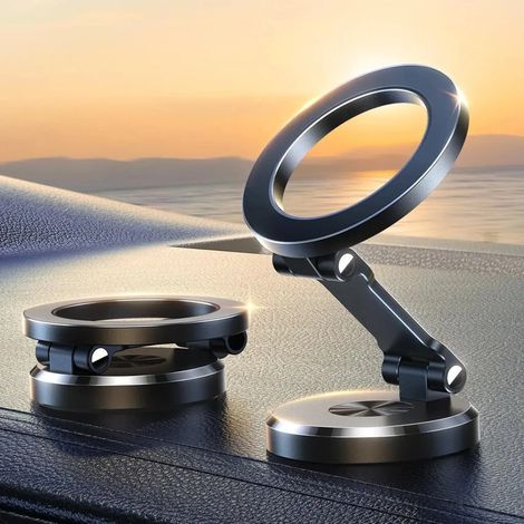 Diese magnetische Autohalterung für Handys nutzt einen starken Magneten, ist um 360° verstellbar und kompatibel mit iPhone 16/15/14/13/12 Pro Max Plus. Sie ist ein Autozubehör.