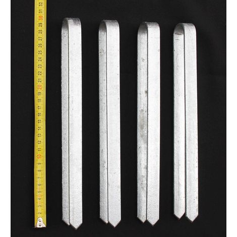 DanDiBo 4 Stück Bodenanker verzinkt XL Erdanker für Rosenbogen 30 cm Heringe Erdspieß Bodenspieß Befestigung Verankerungs-Set