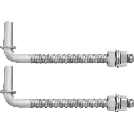 2 Paquets De Charnière En J En Acier Galvanisé Pour Portail De Ferme De 8", Charnières Pour Clôture À Maillons Chaînés Avec Goupille Mâle De 5/8" Pour Jardin De Ferme Et Porte (1/5)