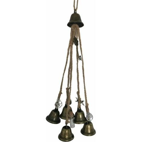 Campanelli delle streghe, protezione del cancello del giardino, campanelli a vento feng shui da appendere per il portico, soleggiato (1/5)