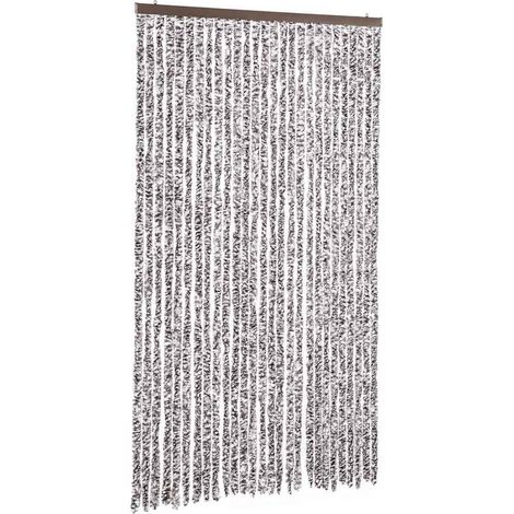 vidaXL Cortina mosquitera chenilla marrón y beige 118x220 cm (1/2)