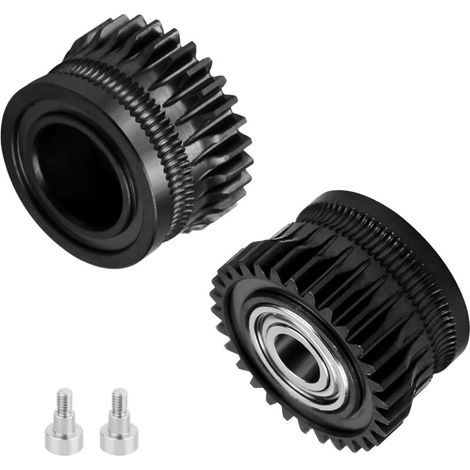 K1 Max Gears 2Pcs Nickel Plated Extruder Gear Hardened Steel Plating Compatible with Creality K1/K1C/K1 max/Ender 3 V3 and Ender 3 V3 Plus 3D Printer (1/5)