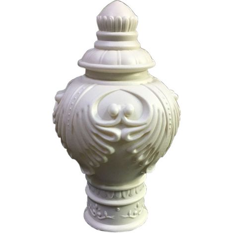 Gardinenstangen-Endstücke - Klassische römische Kunststoff-Endstücke (für 26-28 mm Gardinenstangen, weiß, 8er-Packung) (1/4)
