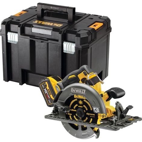 Sierra circular 2.0 XR FLEXVOLT 54V Li-Ion Brushless compatible carril guía DEWALT - 190mm - sin batería ni cargador - caja TSTAK - DCS579NT-XJ