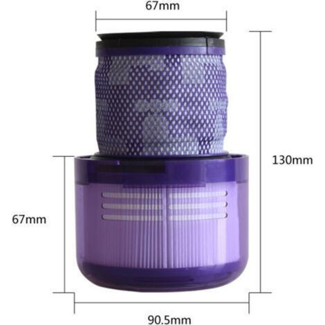 Filter für Dyson V11, 3er-Pack Ersatzfilter für Dyson V11, V15, SV14, SV17, SV22 Detect Animal Absolute Extra Pro Torque Drive Motorhead Staubsauger, ersetzt DY-970013-02 (1/4)