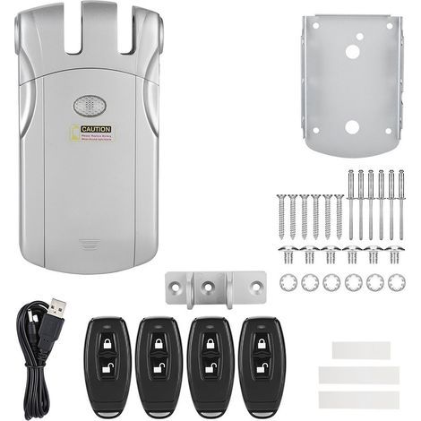 – Serrure électronique sans fil invisible – Alliage de zinc – Télécommande et Bluetooth – Installation facile – Portée jusqu'à 20 m (1/5)
