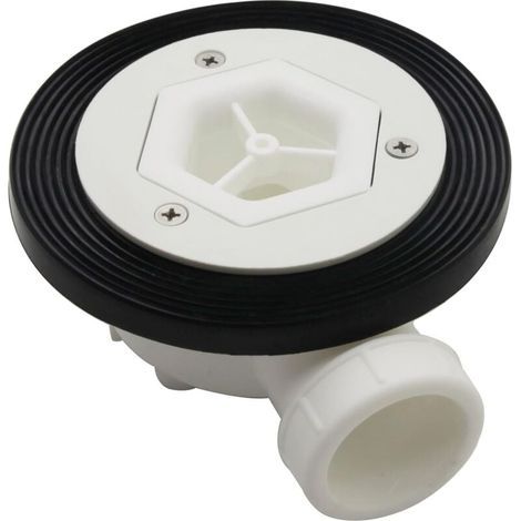 Bonde de douche, inspectable, sans couvercle, hauteur 60 cm, convient pour trou de receveur de douche Ø 90 mm, couleur blanc (1/3)