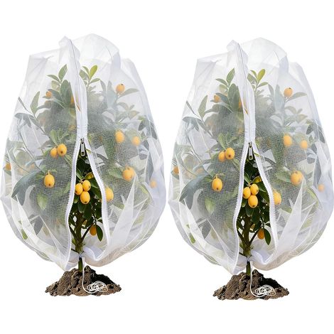 Sollbry 2pièces 1,8mx1,8m Filet Anti Oiseaux,Filet Arbre Fruitier avec Fermeture éclair et Cordon de Serrage,Mailles Fines Filets pour Jardin,pour Protection (1/5)