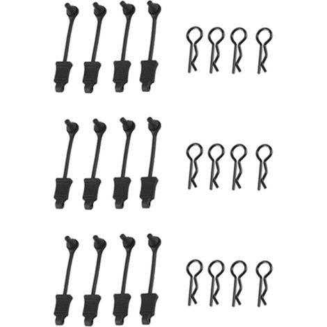 Adatto per 16 clip e blocchi di fissaggio per carrozzeria in gomma AR390178, adatto per auto radiocomandate ARRMA Mojave Limitless Typhoon Kraton in scala 1/7 e 1/8.