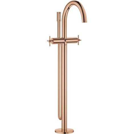 Mitigeur de baignoire / douche à fixation au sol - or rose brillant (1/2)