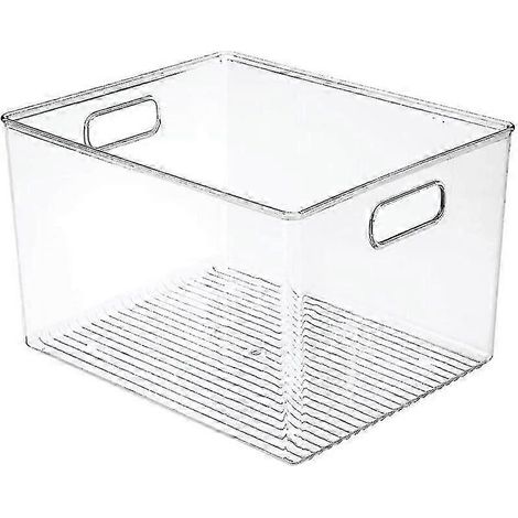 Boîte de rangement transparente en acrylique pour réfrigérateur (29 x 20 x 15 cm), idéale pour bureau, dortoir ou salle de bain. (1/5)