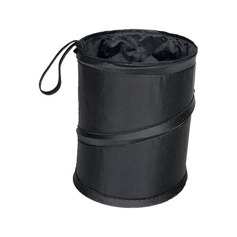 Poubelle de voiture portable et universelle, étanche, pliable et anti-fuite, pour le rangement des déchets (noire) (1/5)