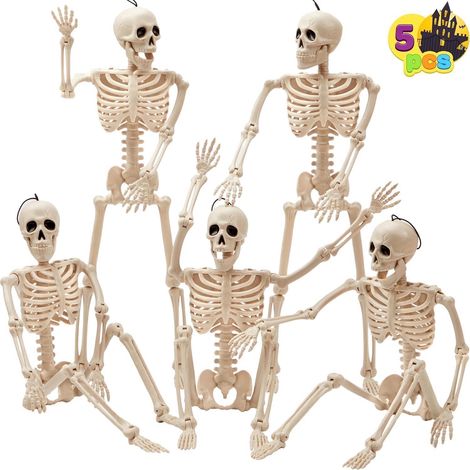 JOYIN Bewegliche Halloween-Skelette 40,6 cm Ganzkörper Gelenke hängend (1/5)