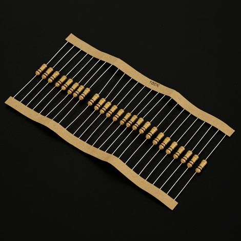 1/2 W, 5 %, 100 Ω, vierfarbiger Ring-Kohleschichtwiderstand, 0,5 W, Streifen- und Rollenverpackung, 16 Modelle, je 25 Stück / 400 Stück (1/5)