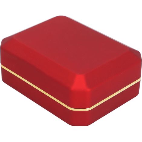 Boîte à bijoux avec éclairage intérieur et velours pour bagues et pendentifs - Idéal cadeau pour fiançailles et mariage