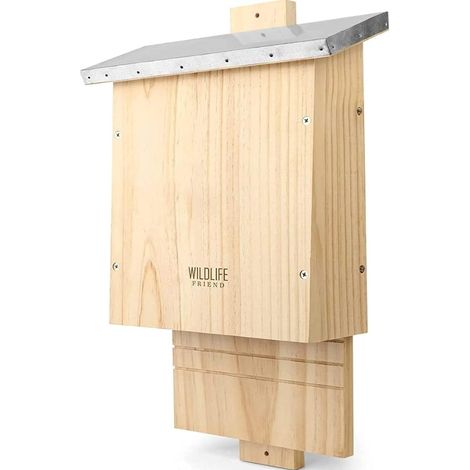 Bat Box Metal Roof - Pine Wood Weatherproof (1/4)