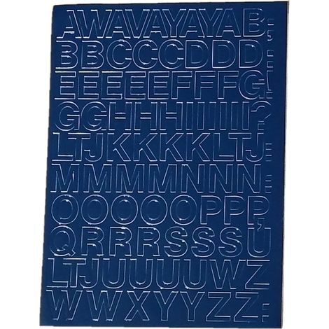 Lettere autoadesive in lamina, 1,5 cm, blu