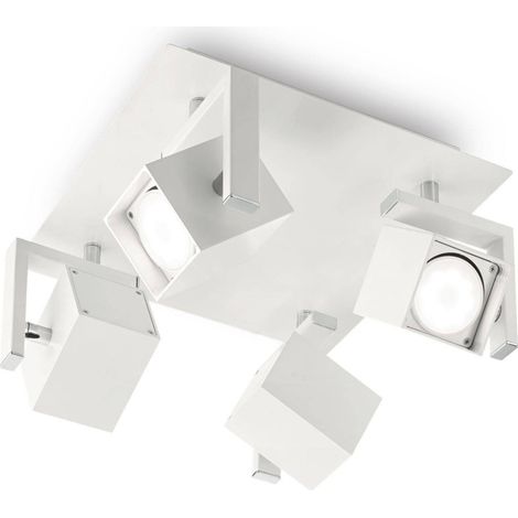 Ideal Lux Mouse - Plafonnier 4 Lumières Blanc (1/2)