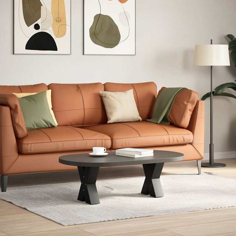 Maison Exclusive - Couchtischbeine X-Form 2 Stk. Schwarz 30x(30-3